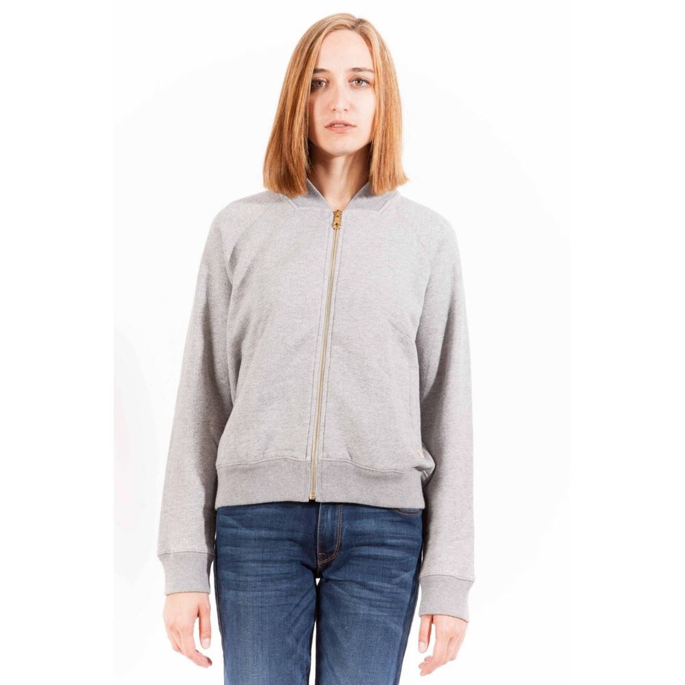 Gray Cotton Women Sweater