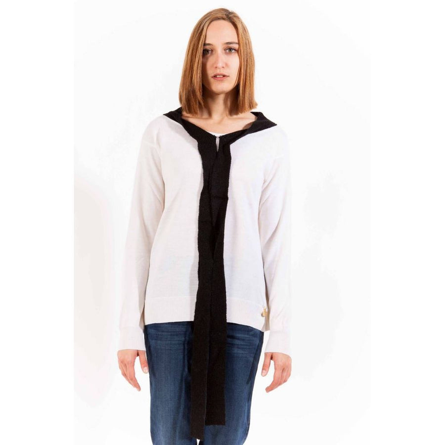 White Wool Women Sweater