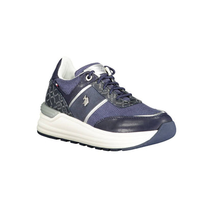 Blue Polyester Women Sneaker