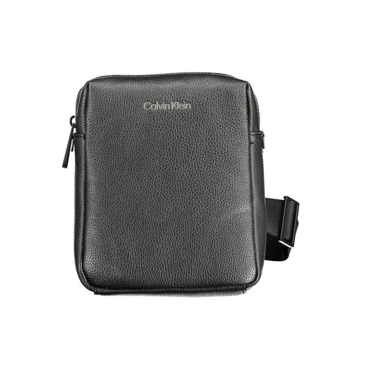 Black Polyester Men Shoulder Bag