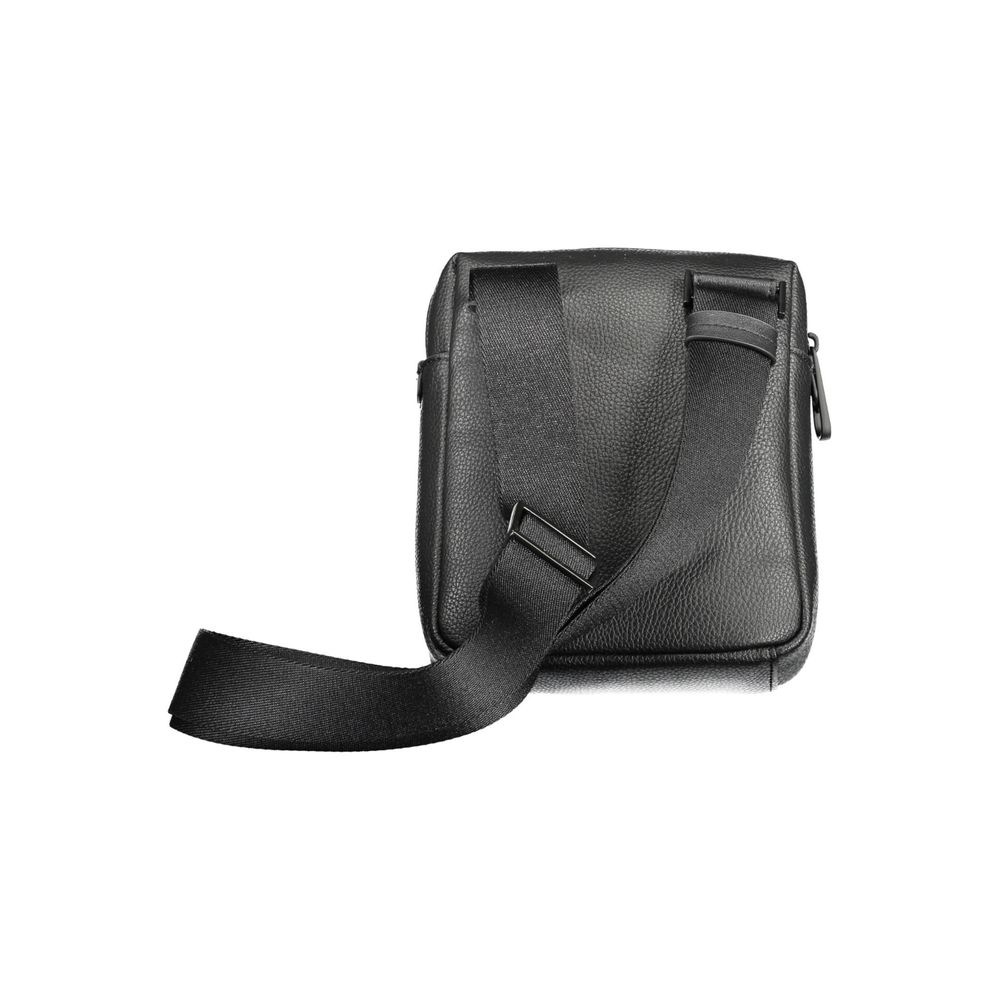 Black Polyester Men Shoulder Bag