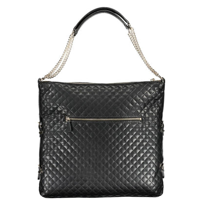 Black Polyethylene Women Handbag