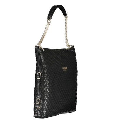 Black Polyethylene Women Handbag