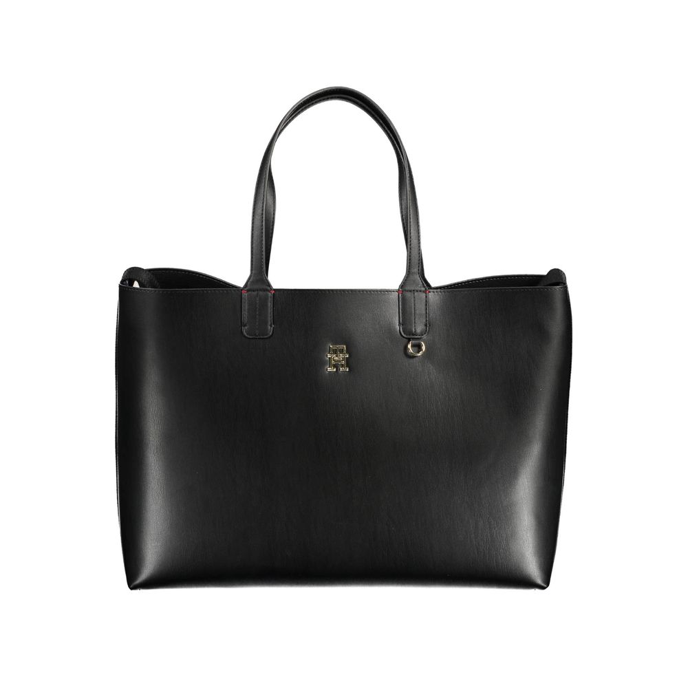 Black Polyethylene Women Handbag