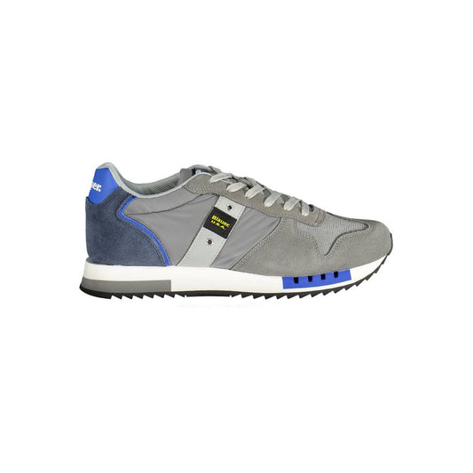 Gray Leather Men Sneaker