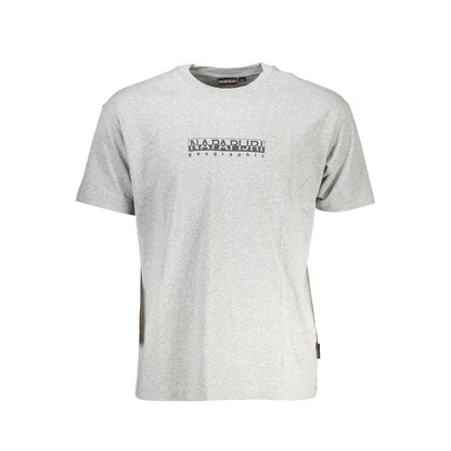 Gray Cotton Men T-Shirt