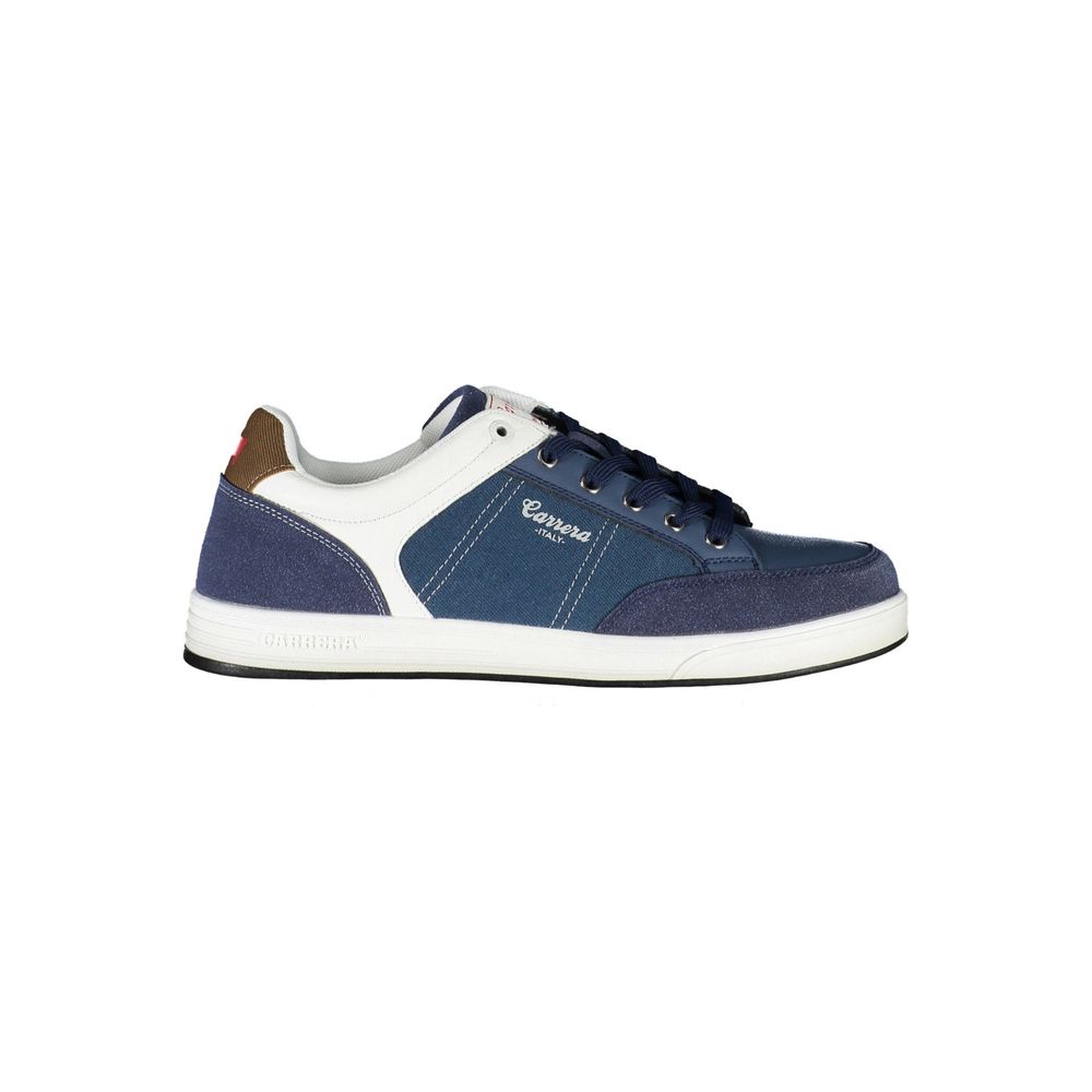 Blue Eco Leather Men Sneaker