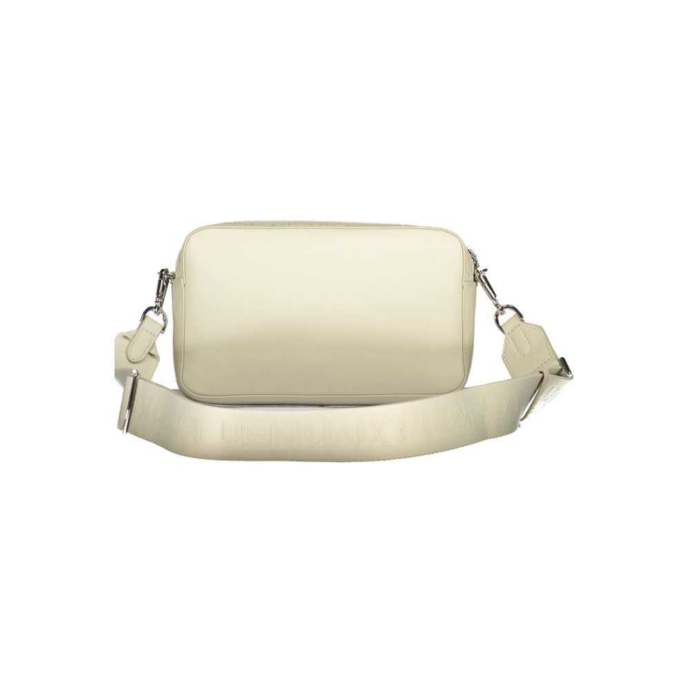 Beige Polyester Handbag