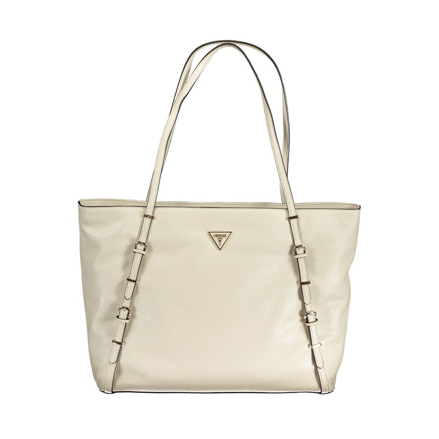 Beige Polyethylene Handbag