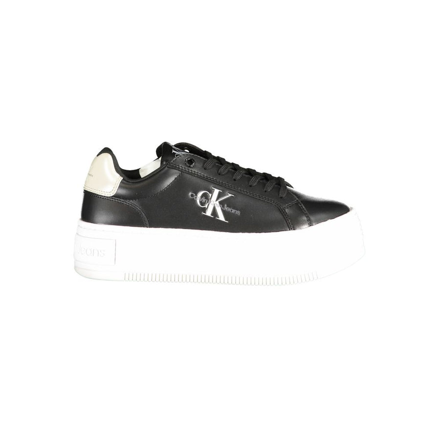 Black Polyester Sneaker