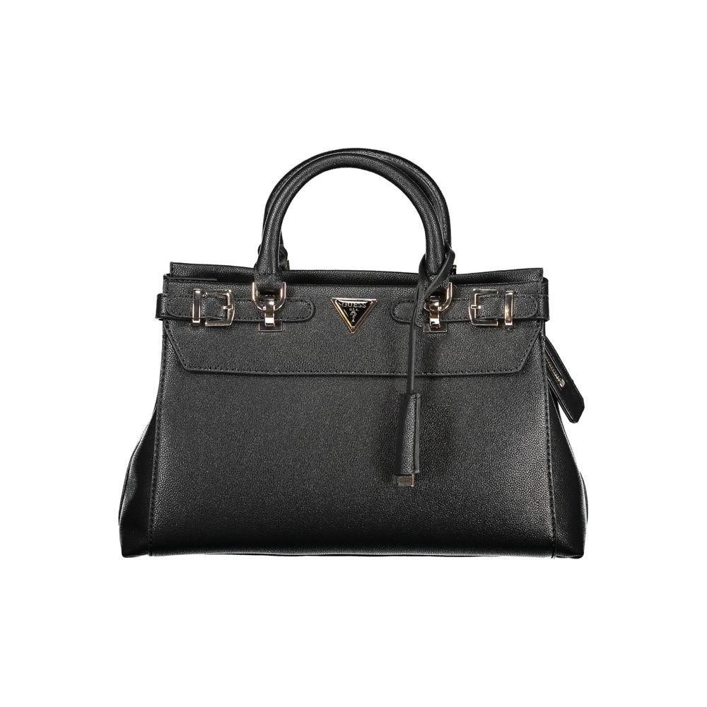 Black Polyethylene Women Handbag