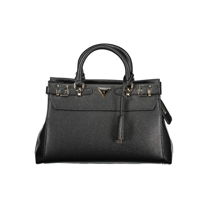 Black Polyethylene Women Handbag