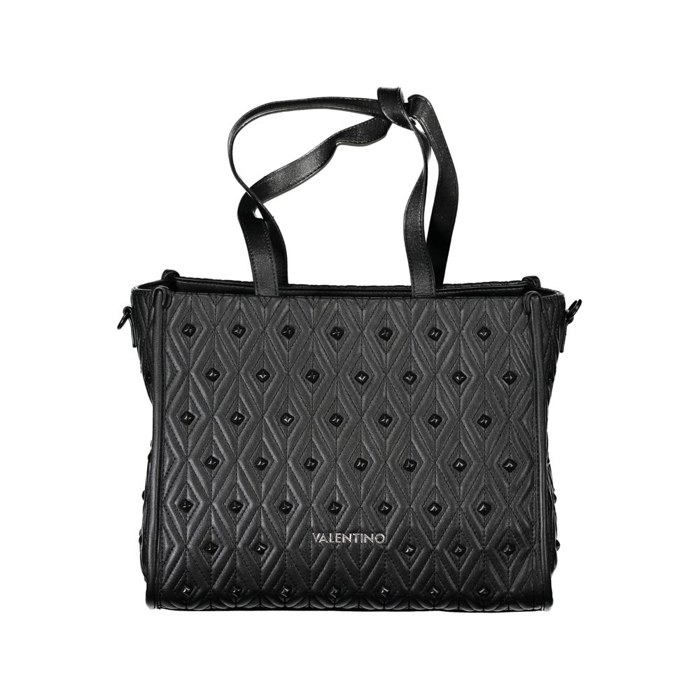 Black Polyethylene Women Handbag