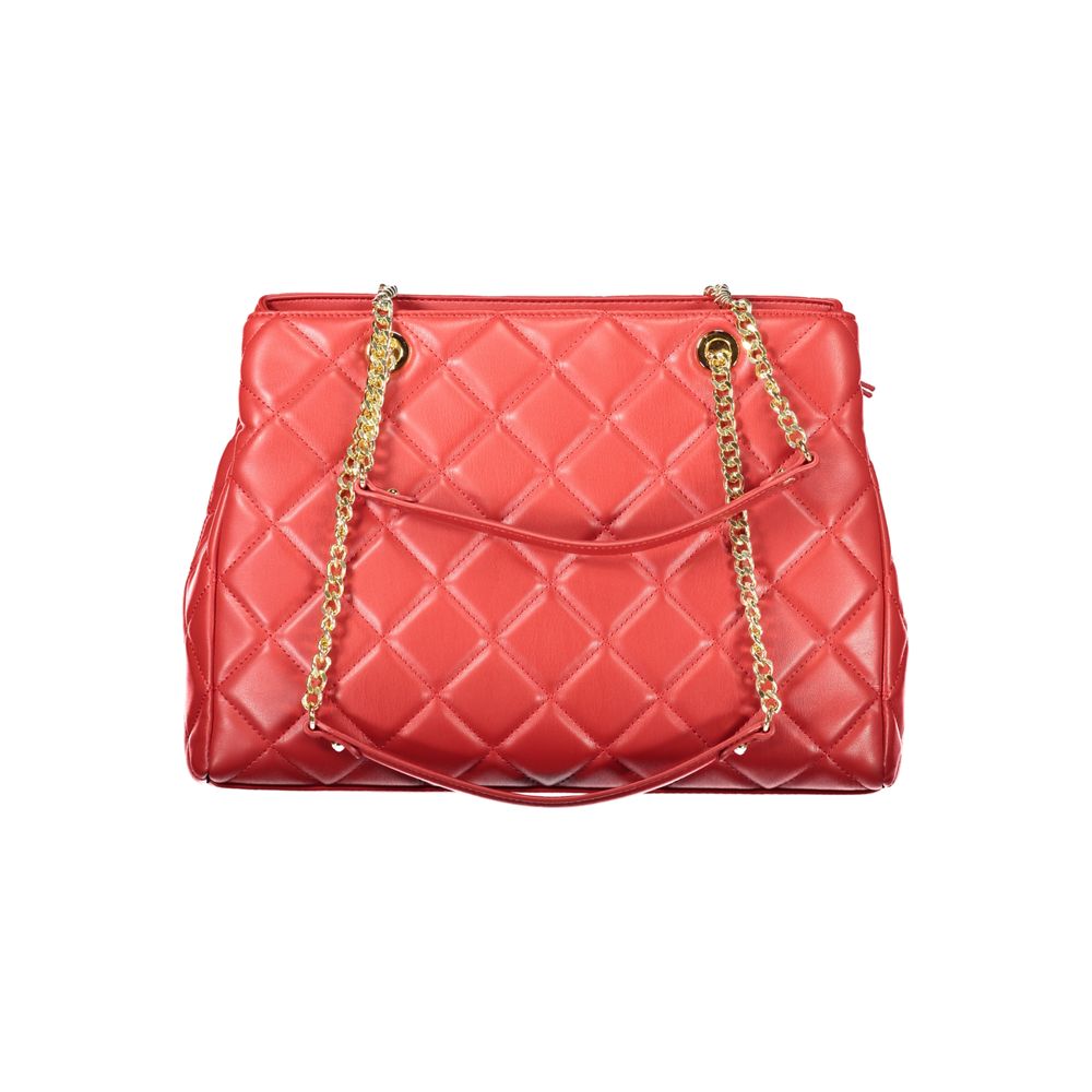 Red Polyethylene Women Handbag