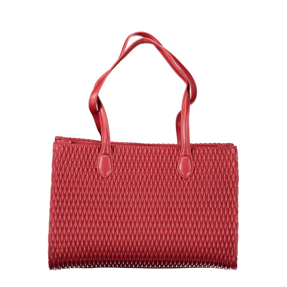 Red Polyethylene Women Handbag