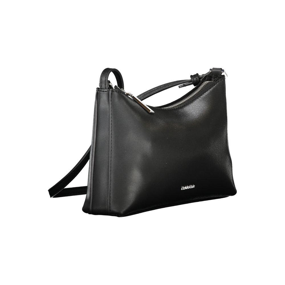 Black Polyester Women Handbag