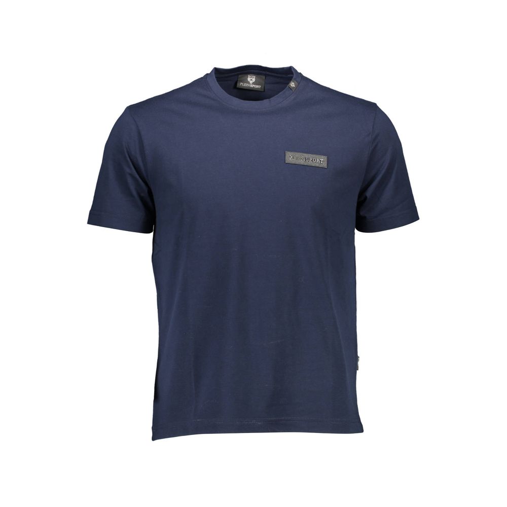 Blue Cotton Men T-Shirt