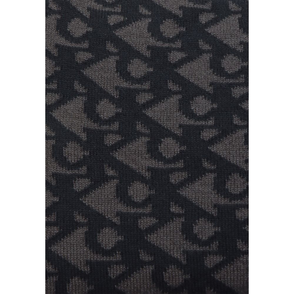 Black Recycled Polyester Scarf