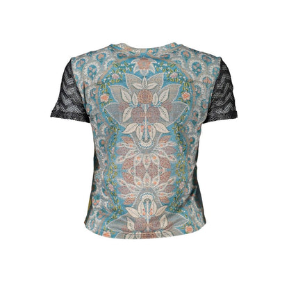 Light Blue Polyester Women Top