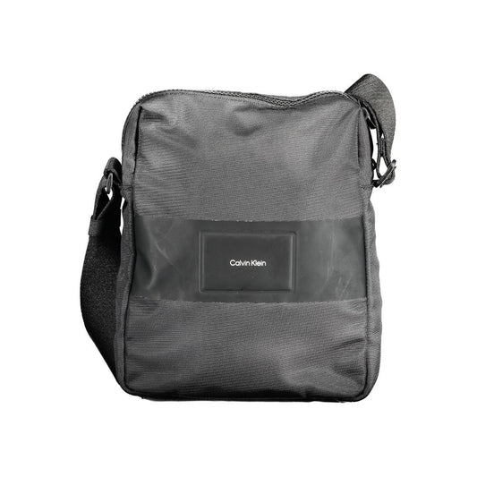 Black Polyester Men Shoulder Bag