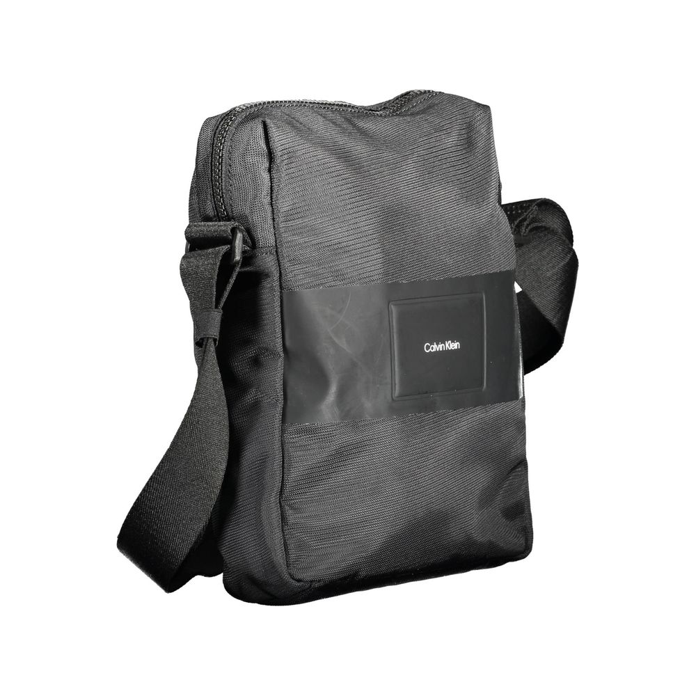 Black Polyester Men Shoulder Bag