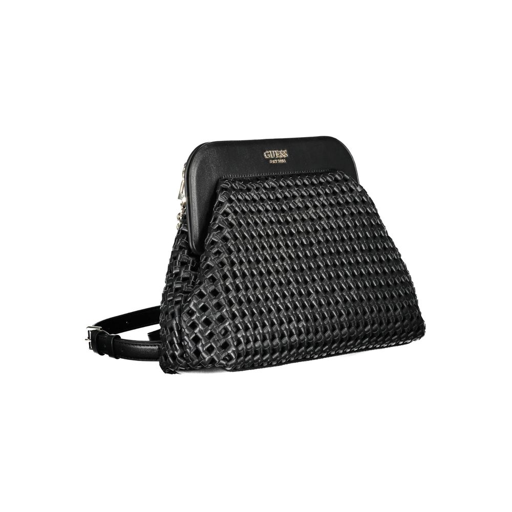 Black Polyethylene Women Handbag