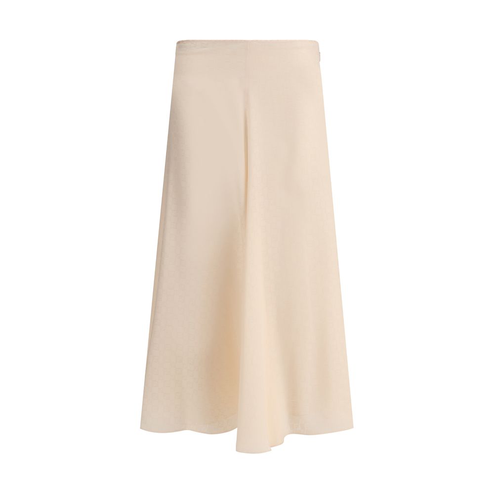 Silk midi Skirt