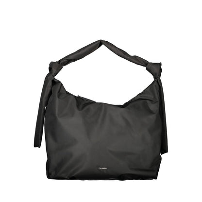 Black Polyester Women Handbag