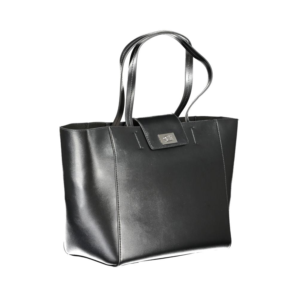 Black Polyester Handbag