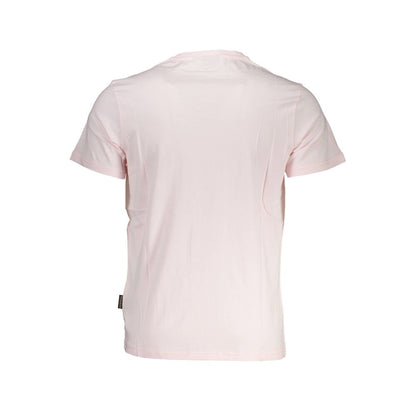 Pink Cotton Men T-Shirt