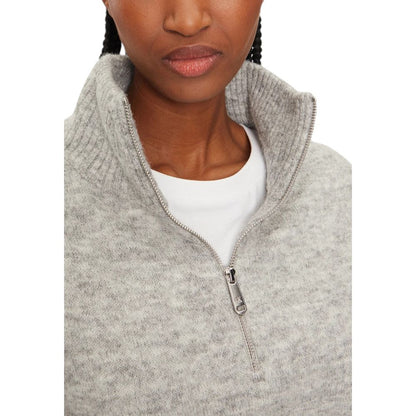 Gray Polyester Cardigan