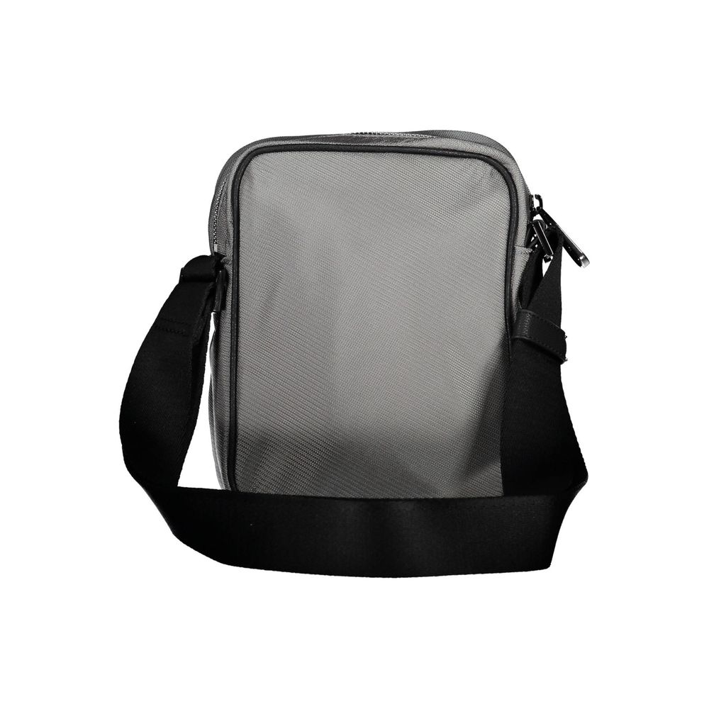 Gray Polyester Men Shoulder Bag