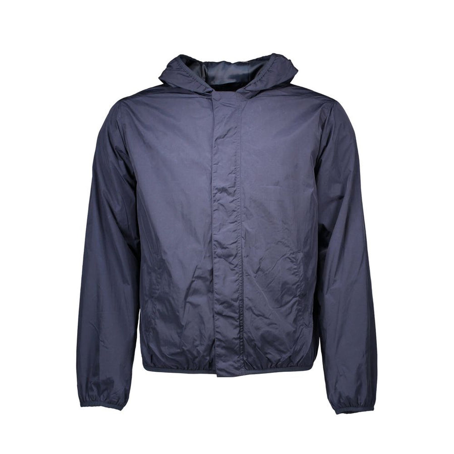 Blue Nylon Men Jacket