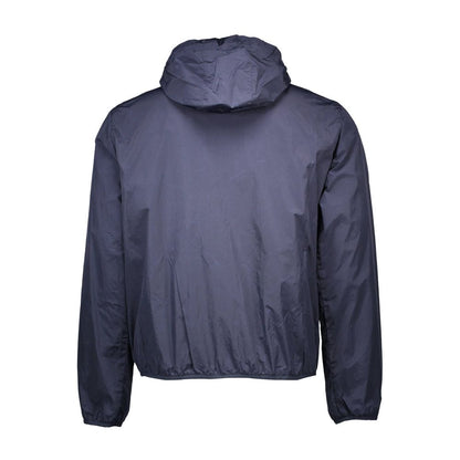 Blue Nylon Men Jacket