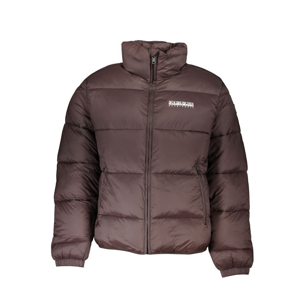 Brown Polyamide Men Jacket