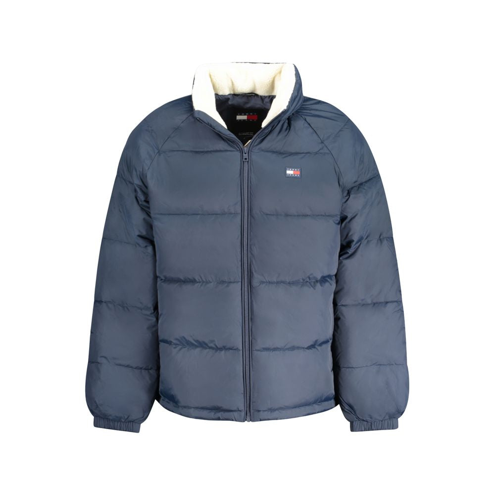 Blue Polyamide Men Jacket