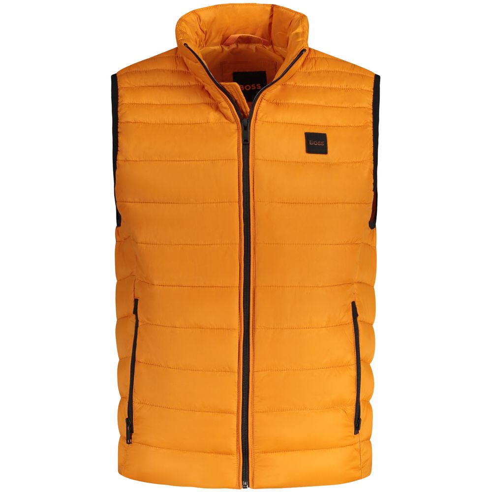 Orange Polyamide Men Jacket