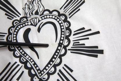 White Sacred Heart Short Sleeve Men T-shirt