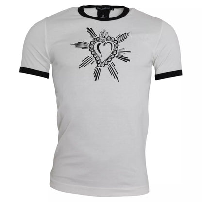 White Sacred Heart Short Sleeve Men T-shirt