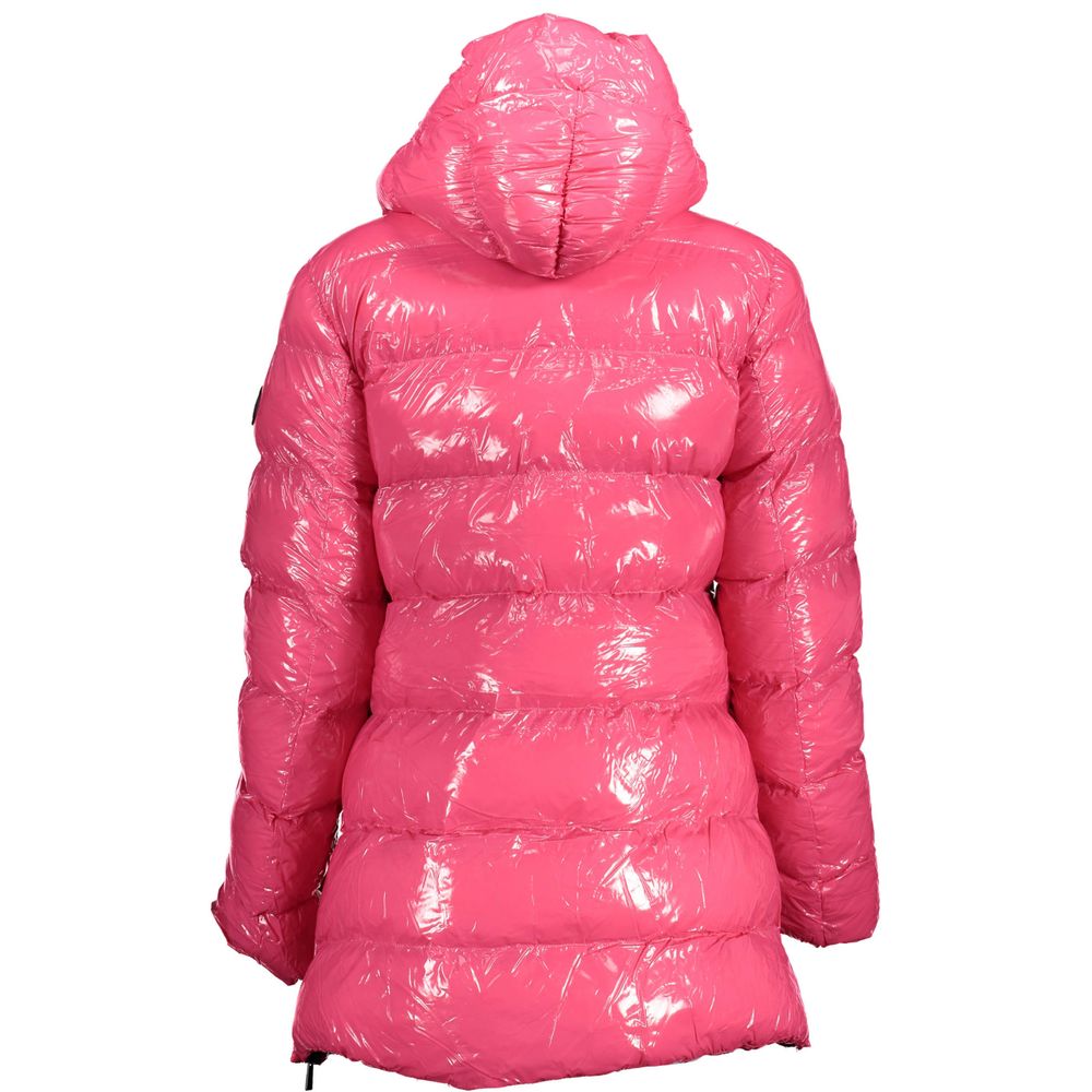 Pink Polyester Women Jacket