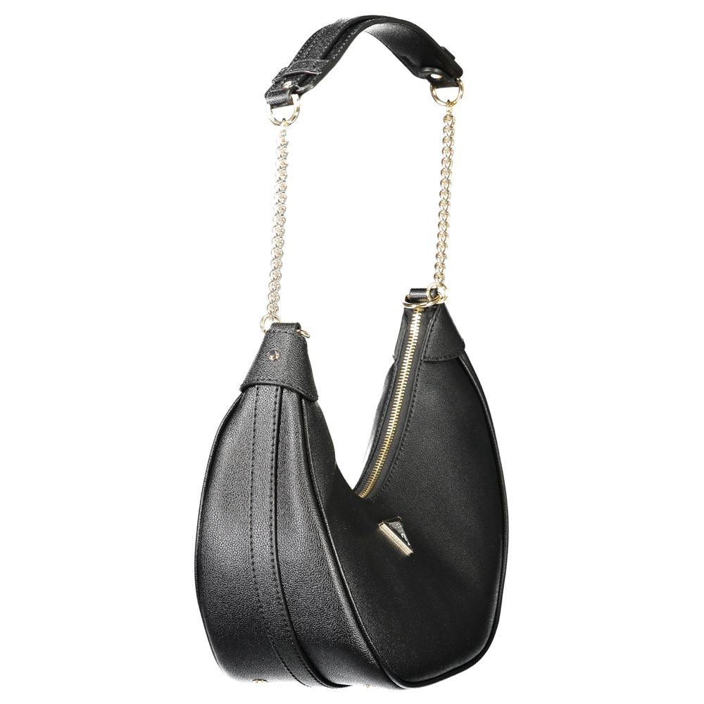 Black Polyethylene Women Handbag