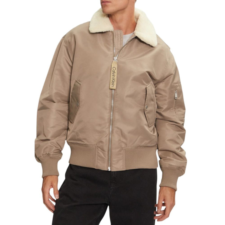 Beige Polyamide Riciclata Jacket