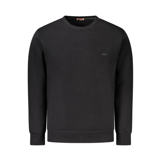 Black Cotton Men Sweater