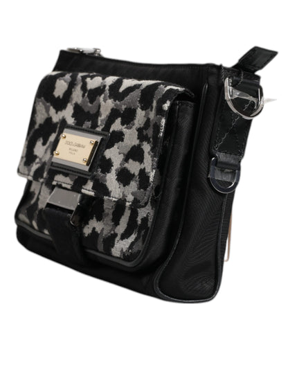 Multicolor Leopard Jacquard Crossbody Bag