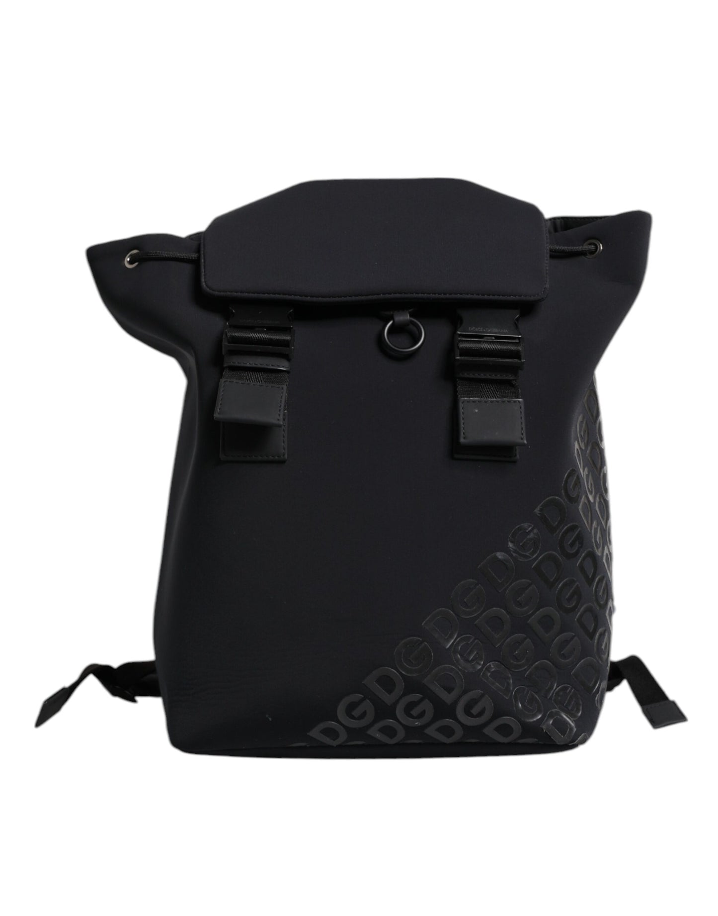 Black Neoprene Nylon DG Logo School Backpack Bag