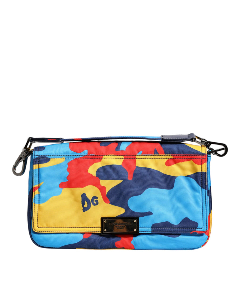 Multicolor Camouflage Nylon Crossbody Bag