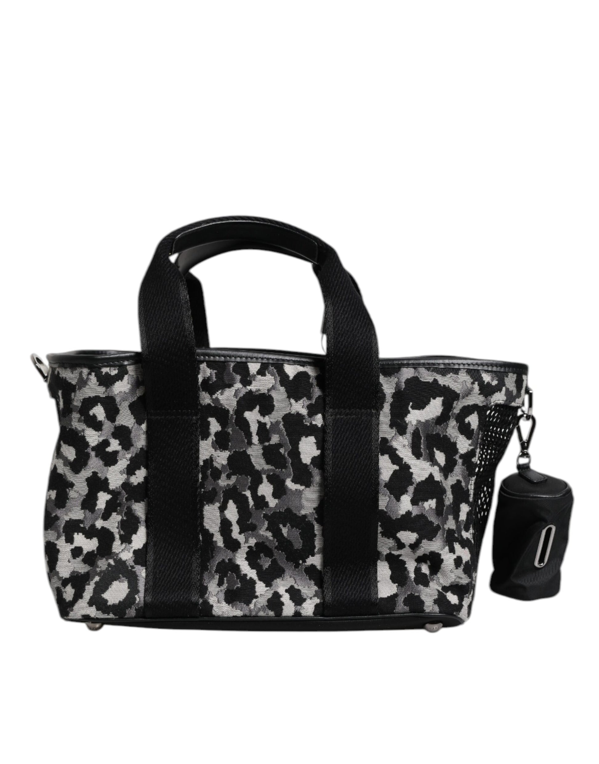 Multicolor Leopard Print Pet Carry Logo Plaque Bag