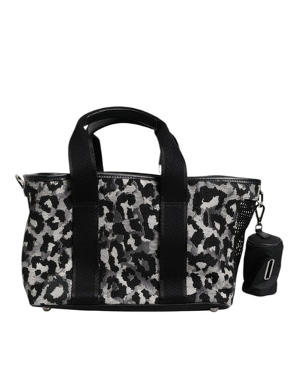 Multicolor Leopard Print Pet Carry Logo Plaque Bag