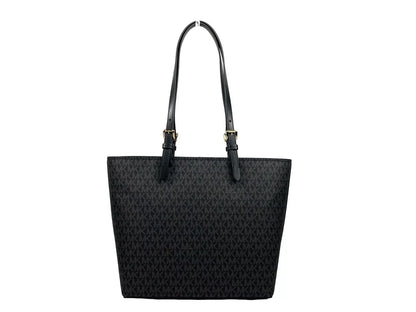 Jet Set Medium Black Double Pocket Tote Bag