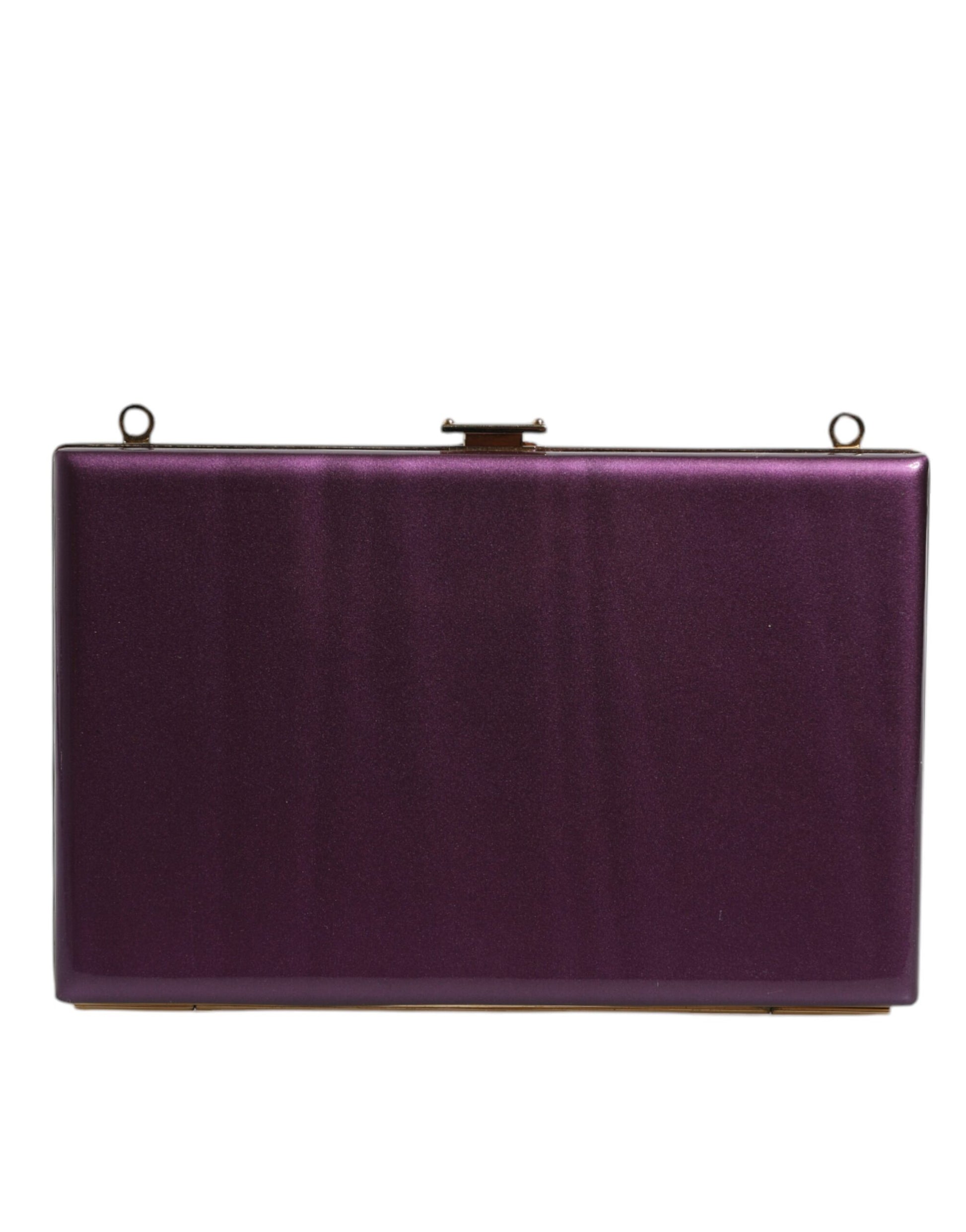 Purple Leather Clutch Evening Crossbody Bag